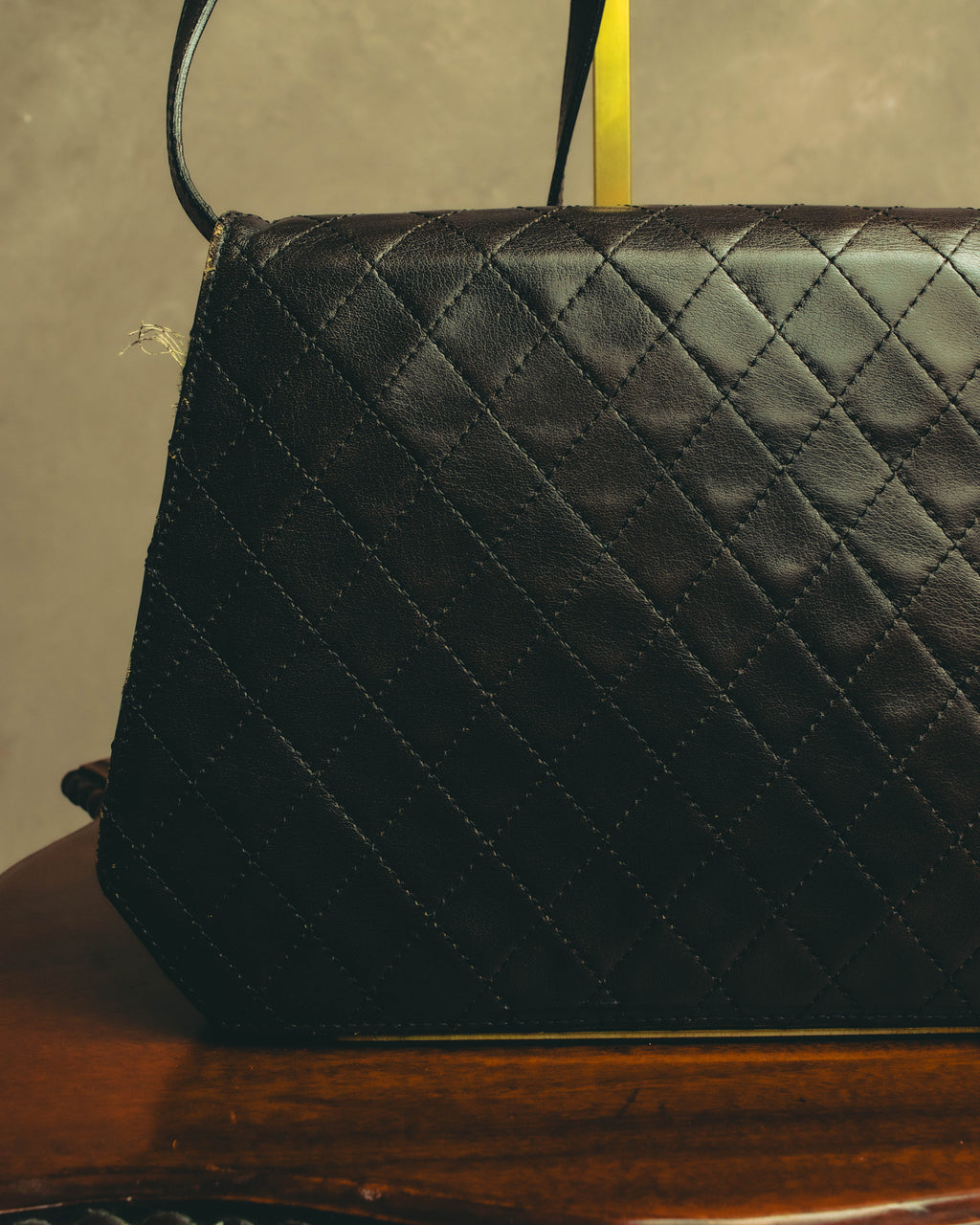 "Yves Saint Laurent" 80's-90's Quilted leather shoulder bag
