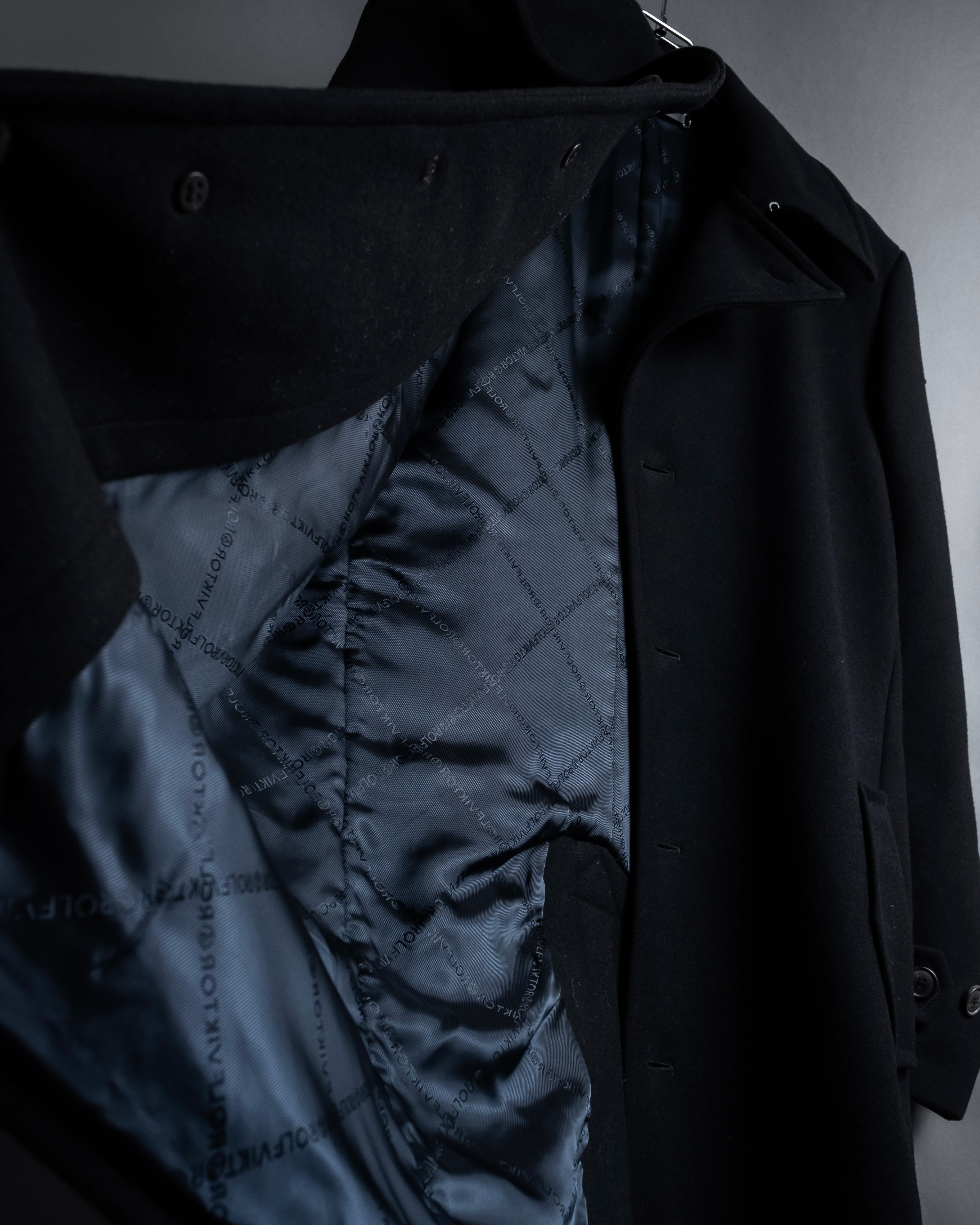 "VIKTOR&ROLF" Sculptural lapel melton coat