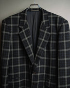 "COMME des GARÇONS HOMME"
90's Oversized wool checked tailored jacke