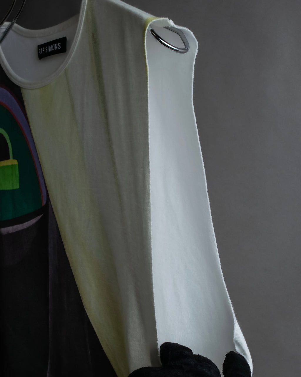 "RAF SIMONS" 13SS Surrealist face print sleeveless top