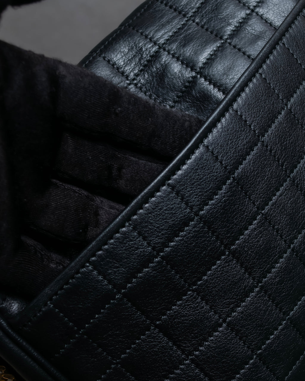 "CELINE" Triomphe logo quilted leather shoulder bag