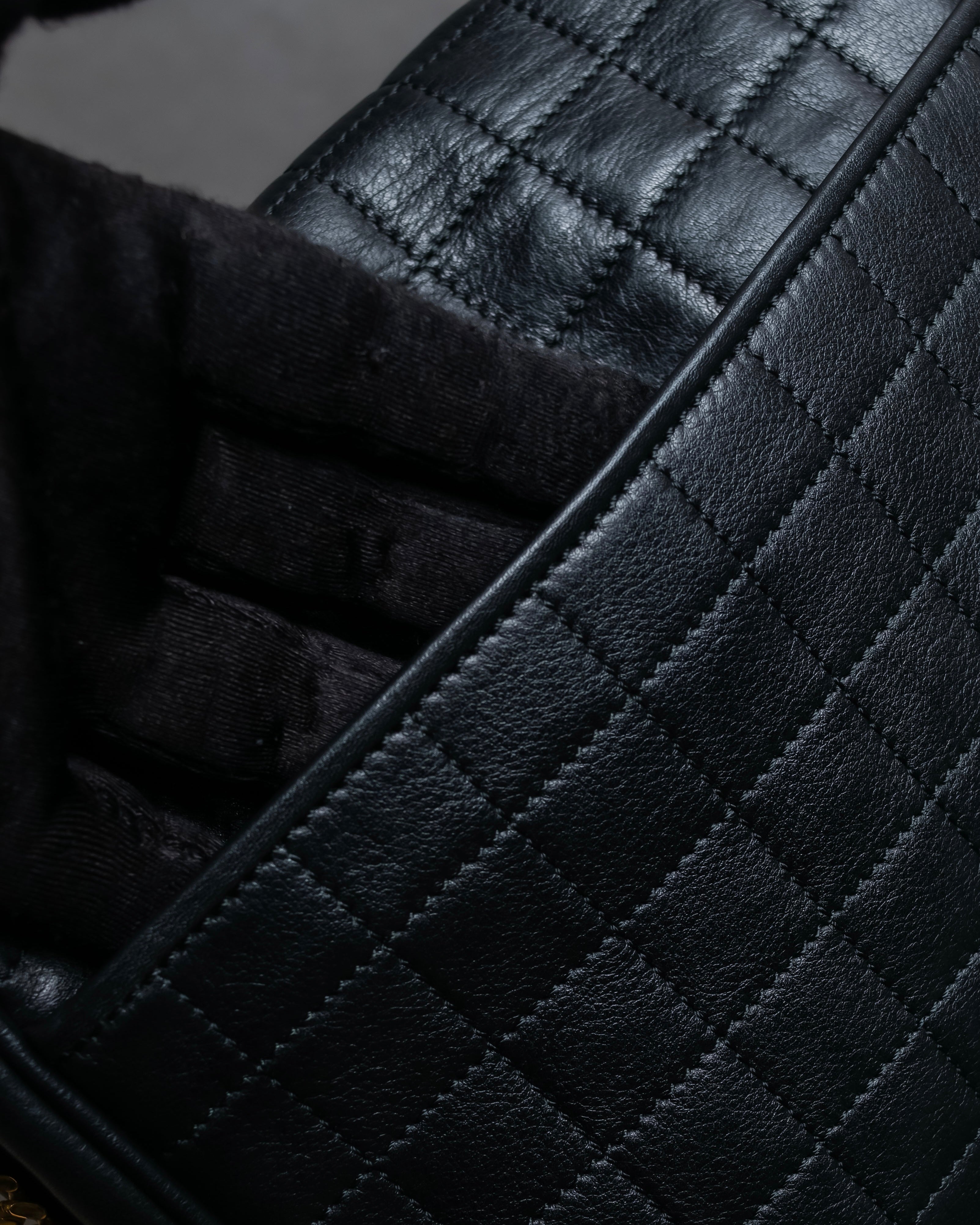 "CELINE" Triomphe logo quilted leather shoulder bag
