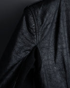 -SPECIAL- "Rick Owens" 15AW Beautiful wrinkles front zip leather jacket