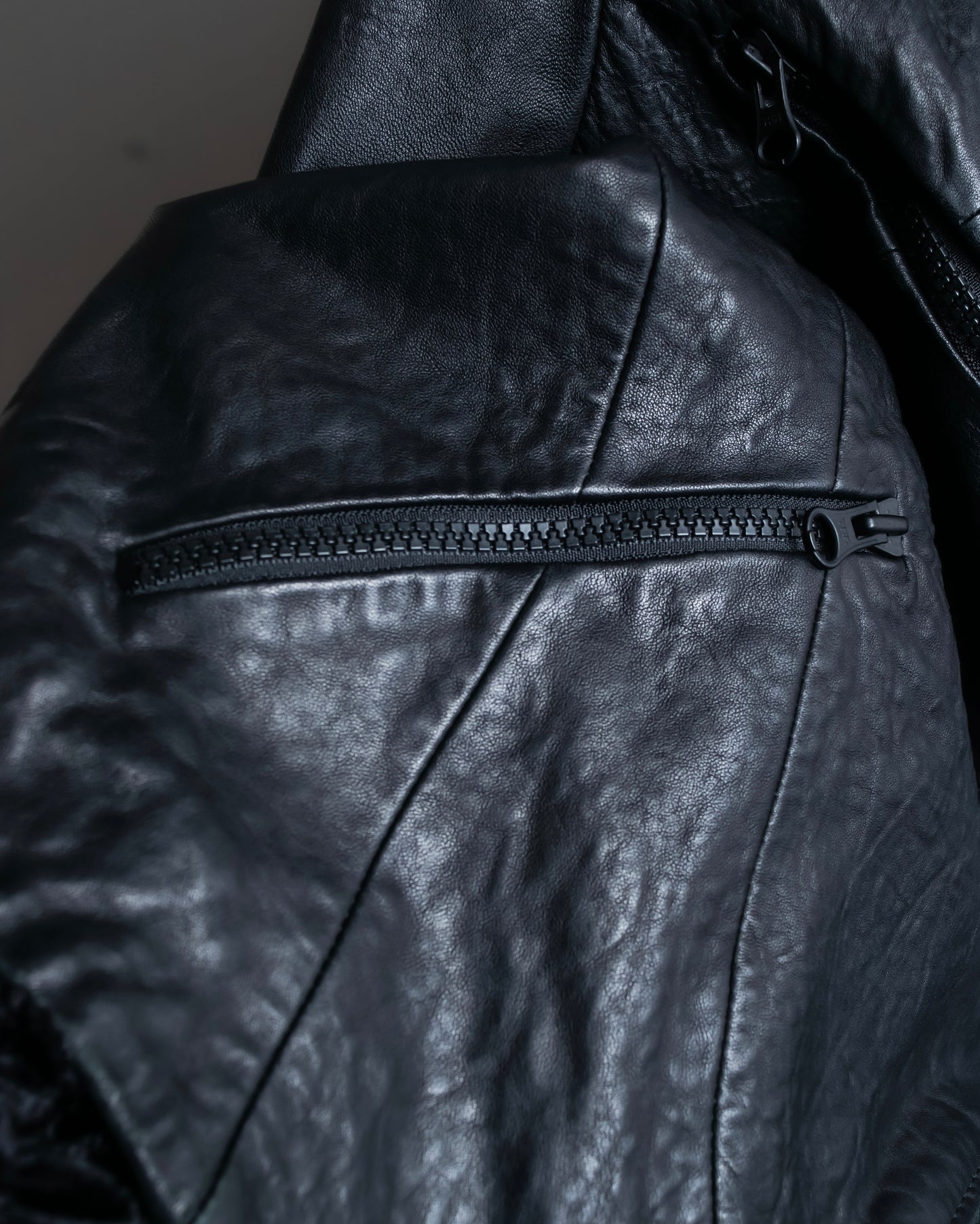 "Acne" Beautiful shape genuine leather double riders jacket