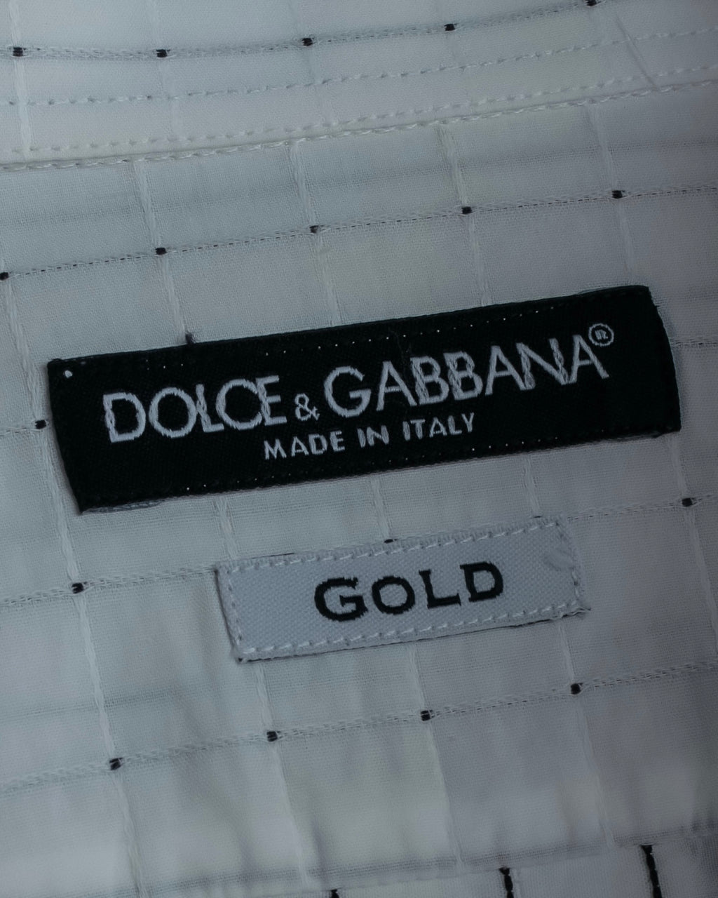 "Dolce & Gabbana" Grid stitch broadcloth shirt