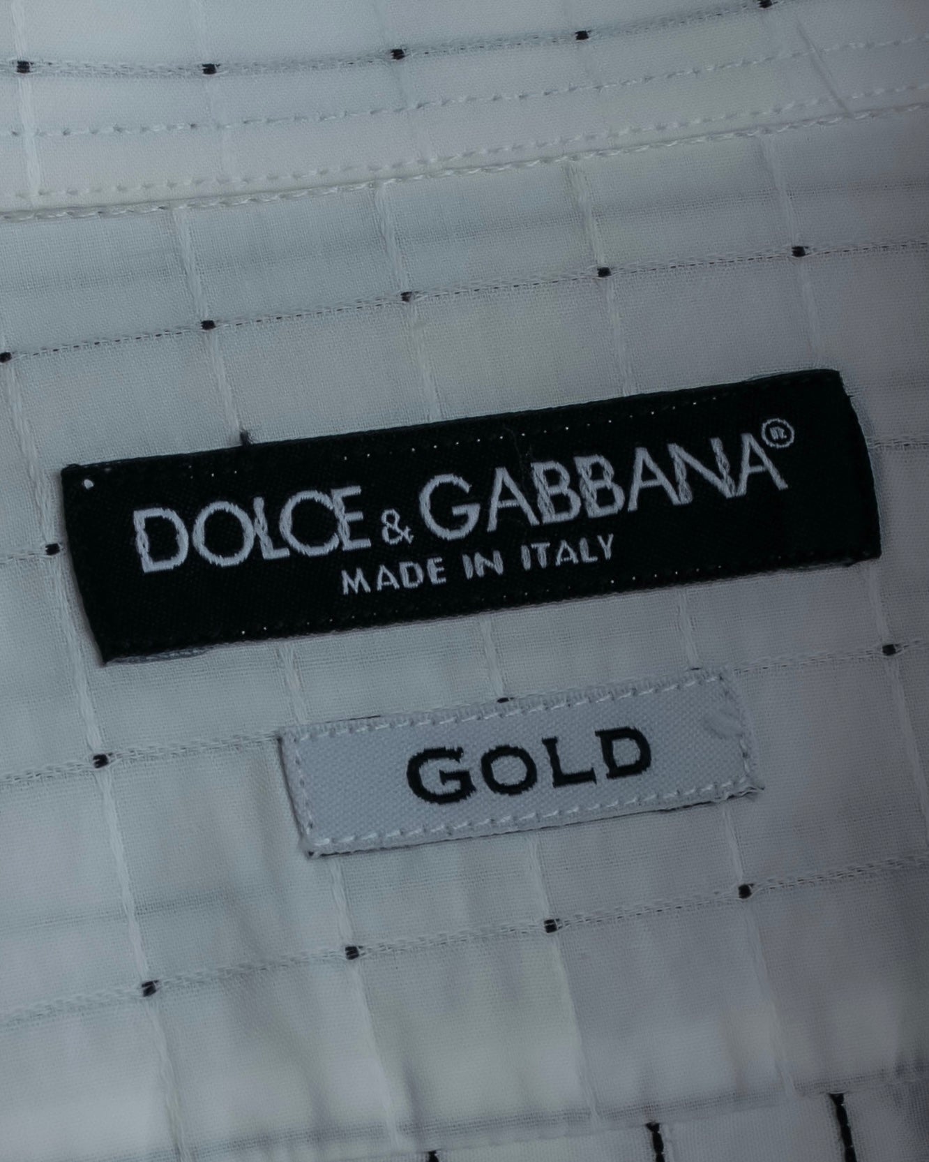 "Dolce & Gabbana" Grid stitch broadcloth shirt
