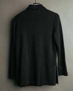 -SPECIAL- “Yves Saint Laurent” 90’s crochet collar pearl button knit pullover