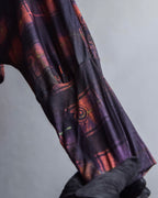 "John Galliano" Layered oriental check pattern pullover