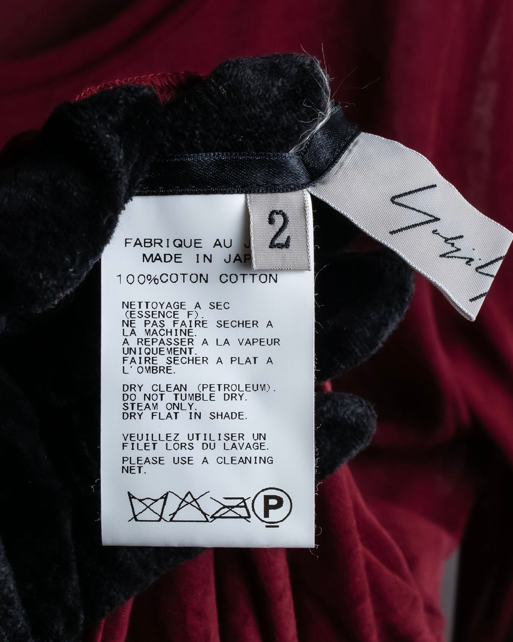 "YOHJI YAMAMOTO FEMME" 13SS Burgundy color sheer pullover