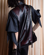 "GIORGIO ARMANI" Deep satin backed tailored wool vest