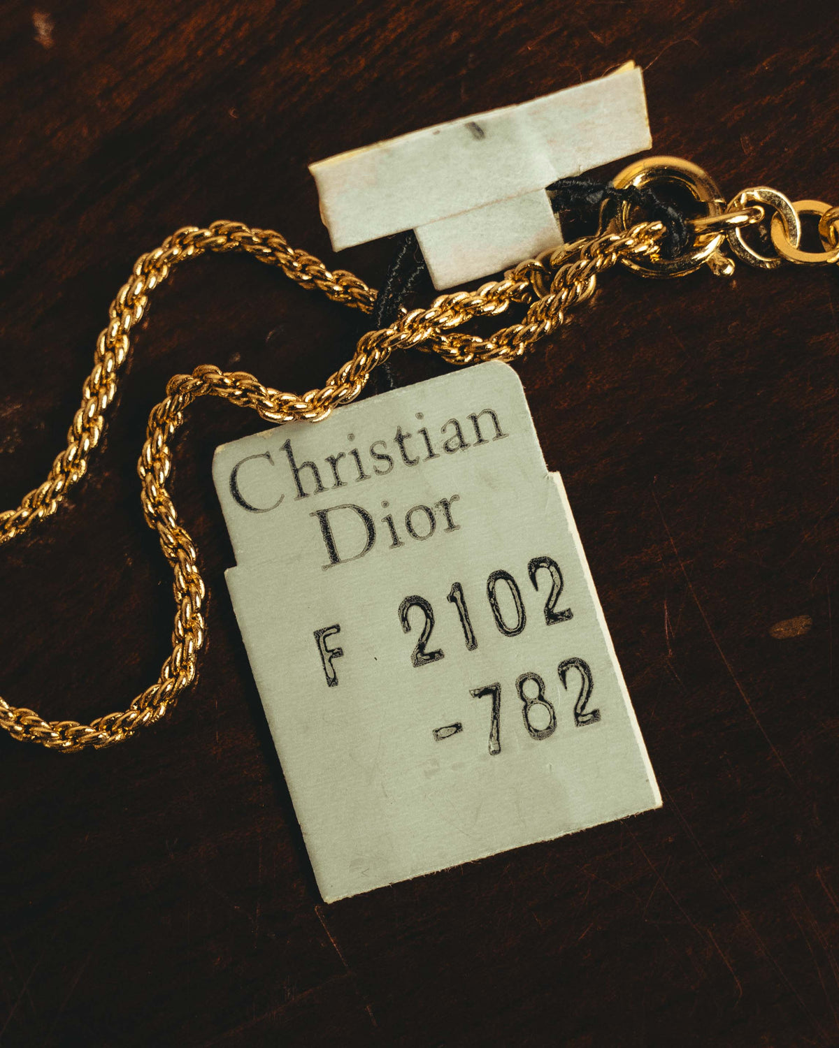 "Christian Dior" 70's-80's Sculptural leaf pendant necklace