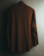 "Christian Dior" 80's  Lustrous silk blend long sleeve shirt