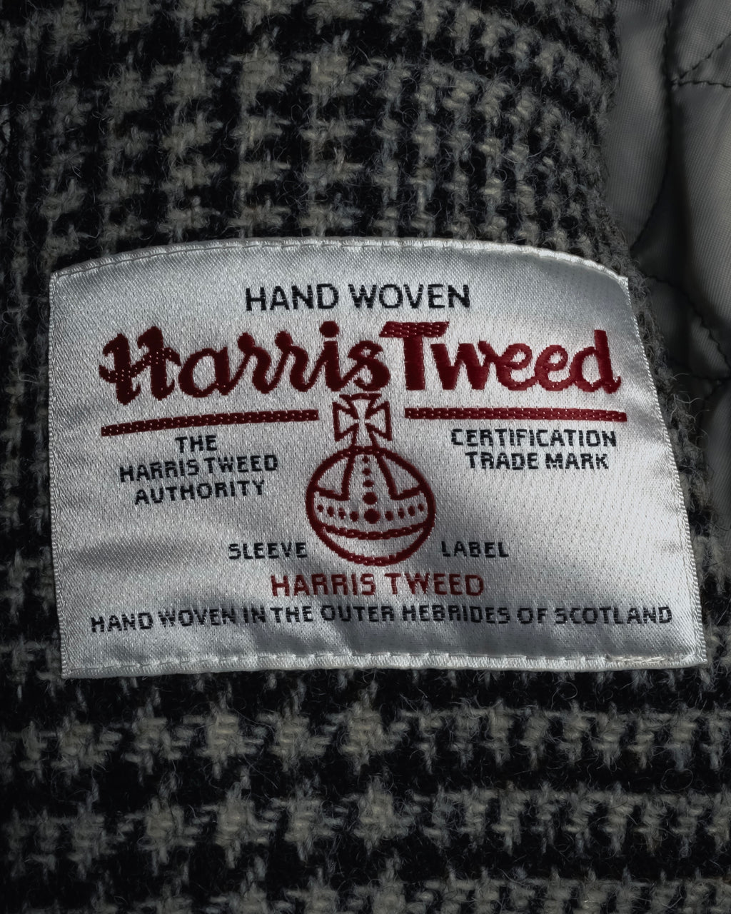 “Harris Tweed” Hooded plaid duffle coat