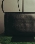"CELINE" 70's-80's Classic horsebit leather shoulder handbag