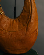 “BVLGARI” 90’s-00’s crescent leather hobo bag