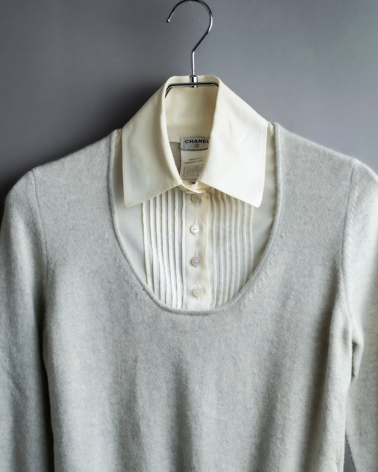 "CHANEL" Shirt layered design knit