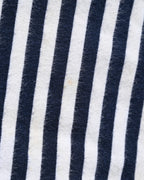 CÉLINE/ Classical Tight Fit Crew Neck Striped Top Navy × White
