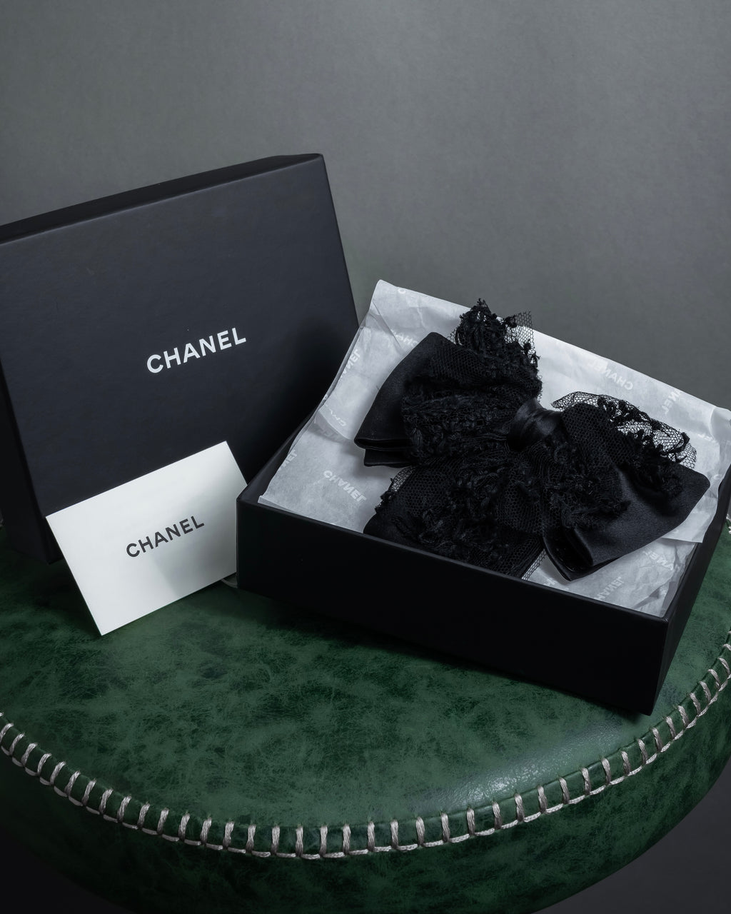 "CHANEL" 16AW Tulle lace design ribbon brooch
