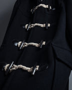 "BURBERRY" Classic detailing melton wool duffle coat