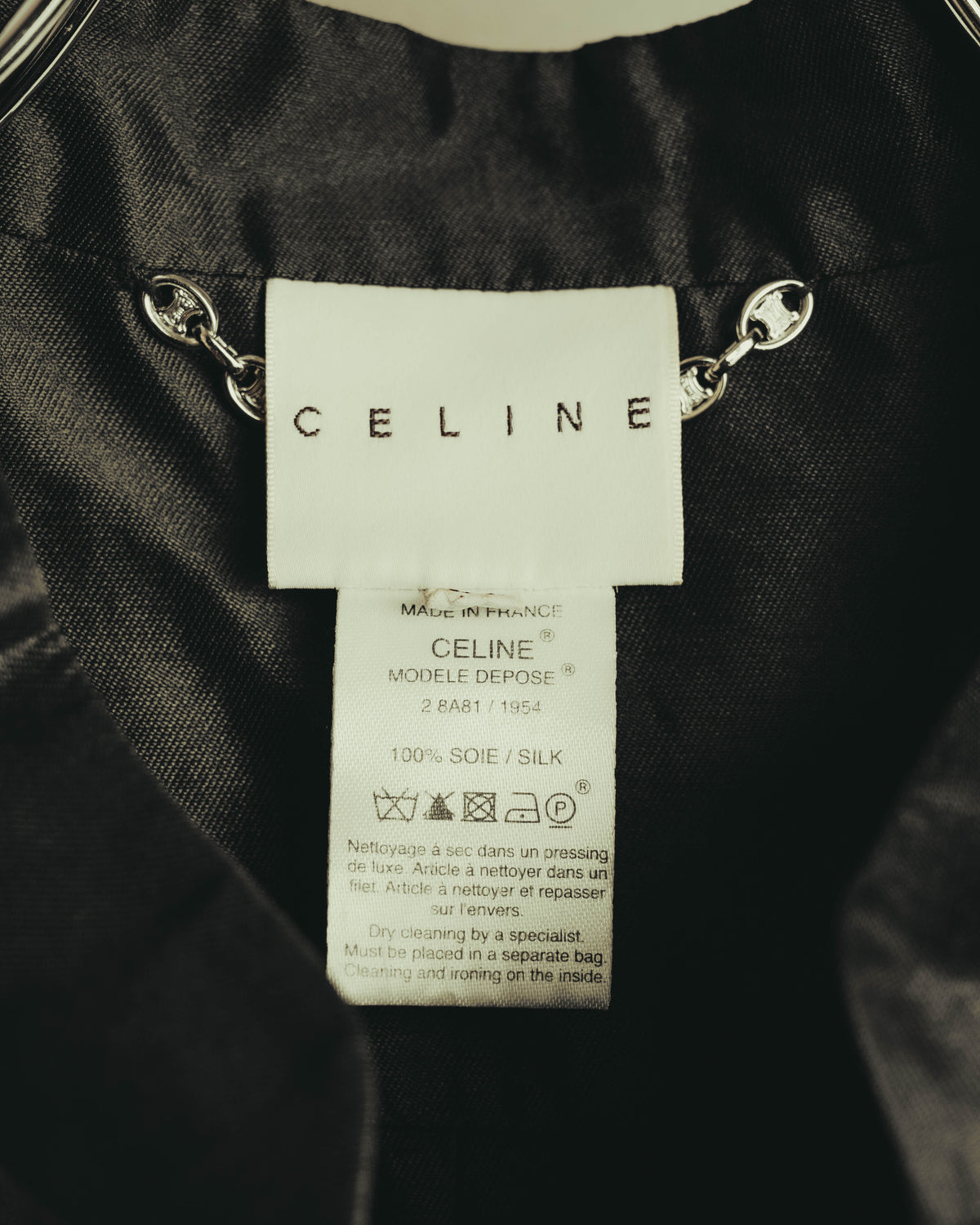 "CELINE" 00's Embellished silk coat