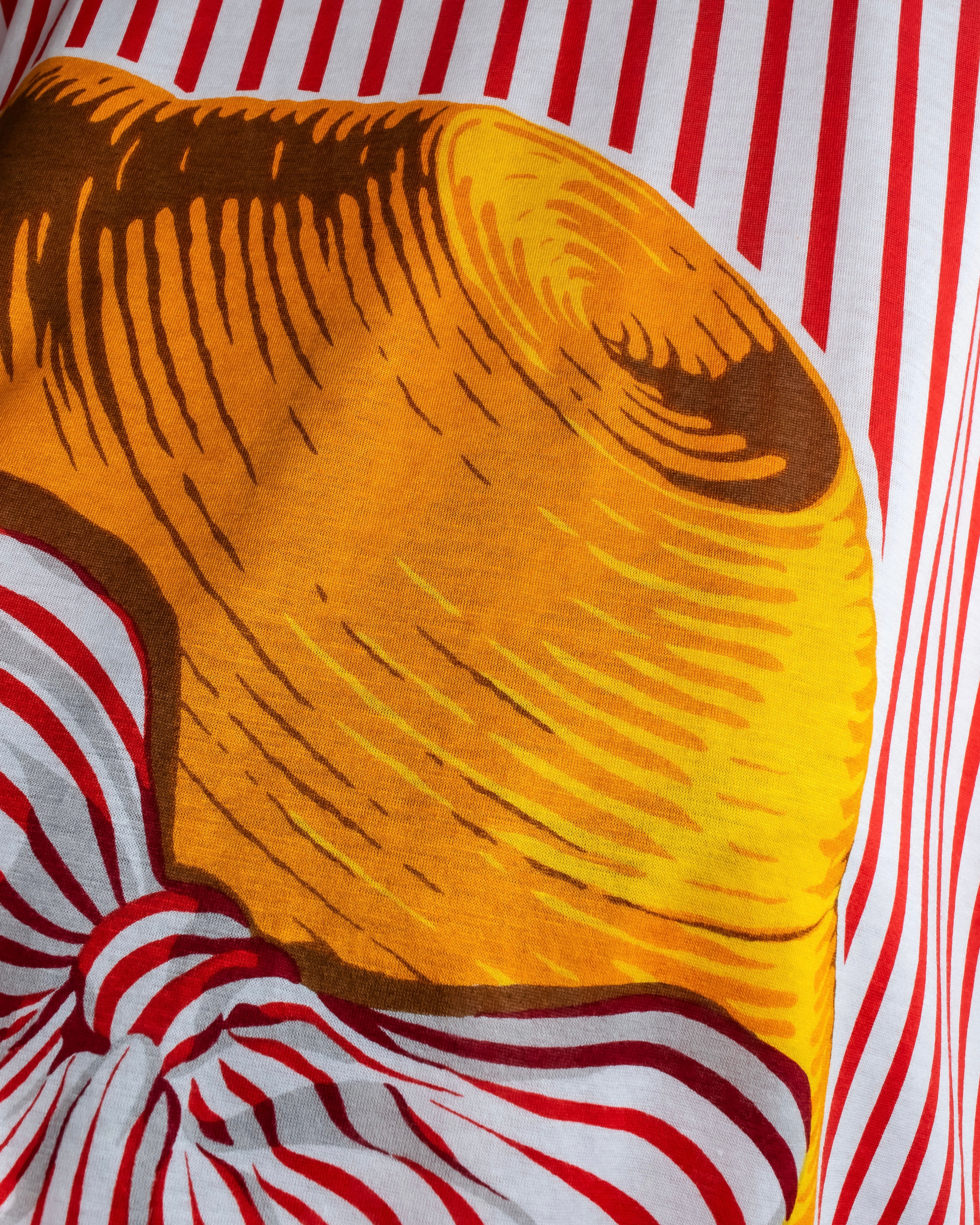 "Christian Dior" Stripe pattern front print tunic