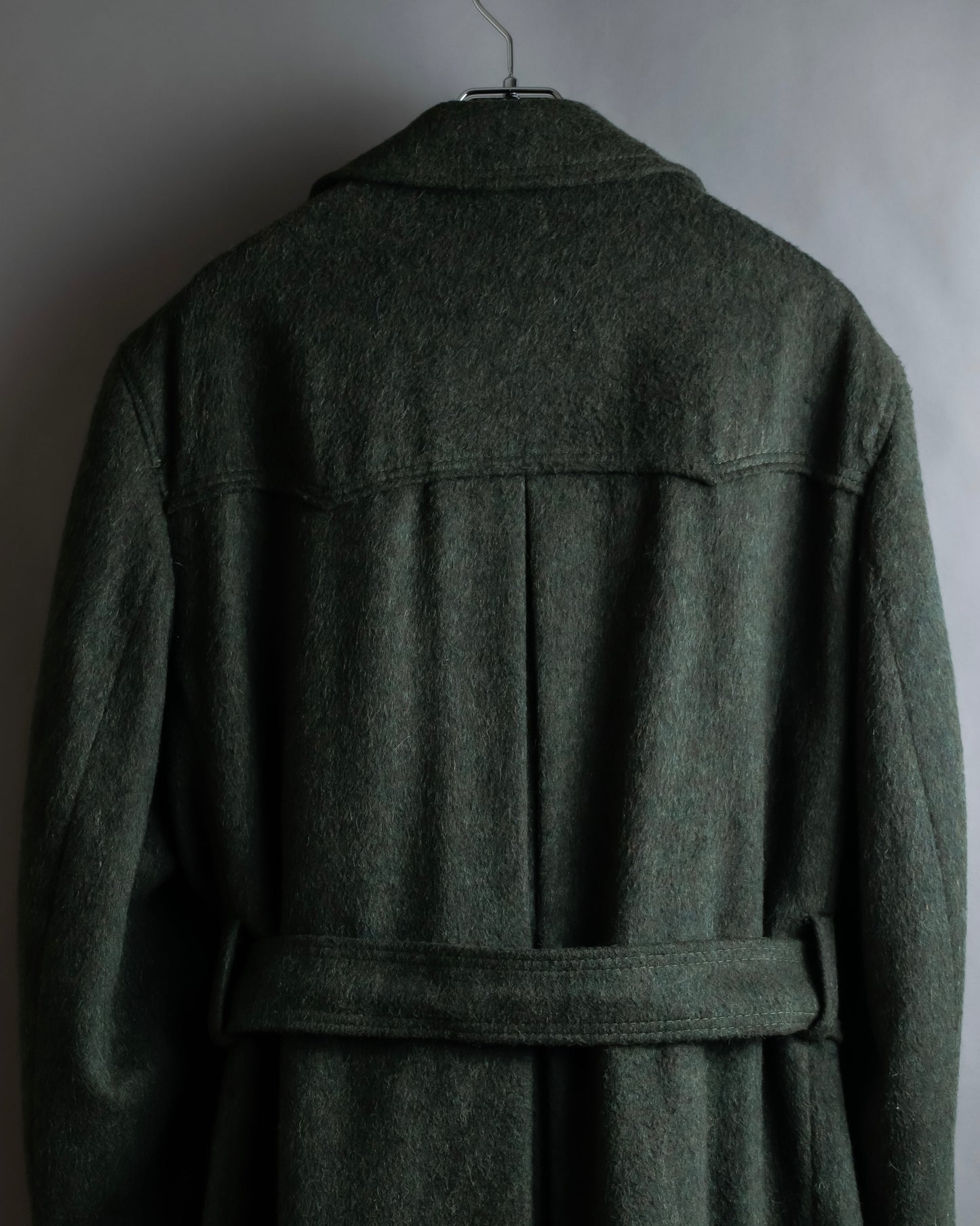 Vintage deep green colour military long coat