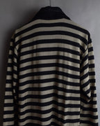 "GIANFRANCO FERRE" Striped contrast collar knit polo