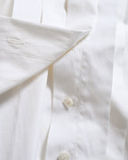 CHANEL/  Front Pleats Designed Fly Front Shirt with Gold CC Button