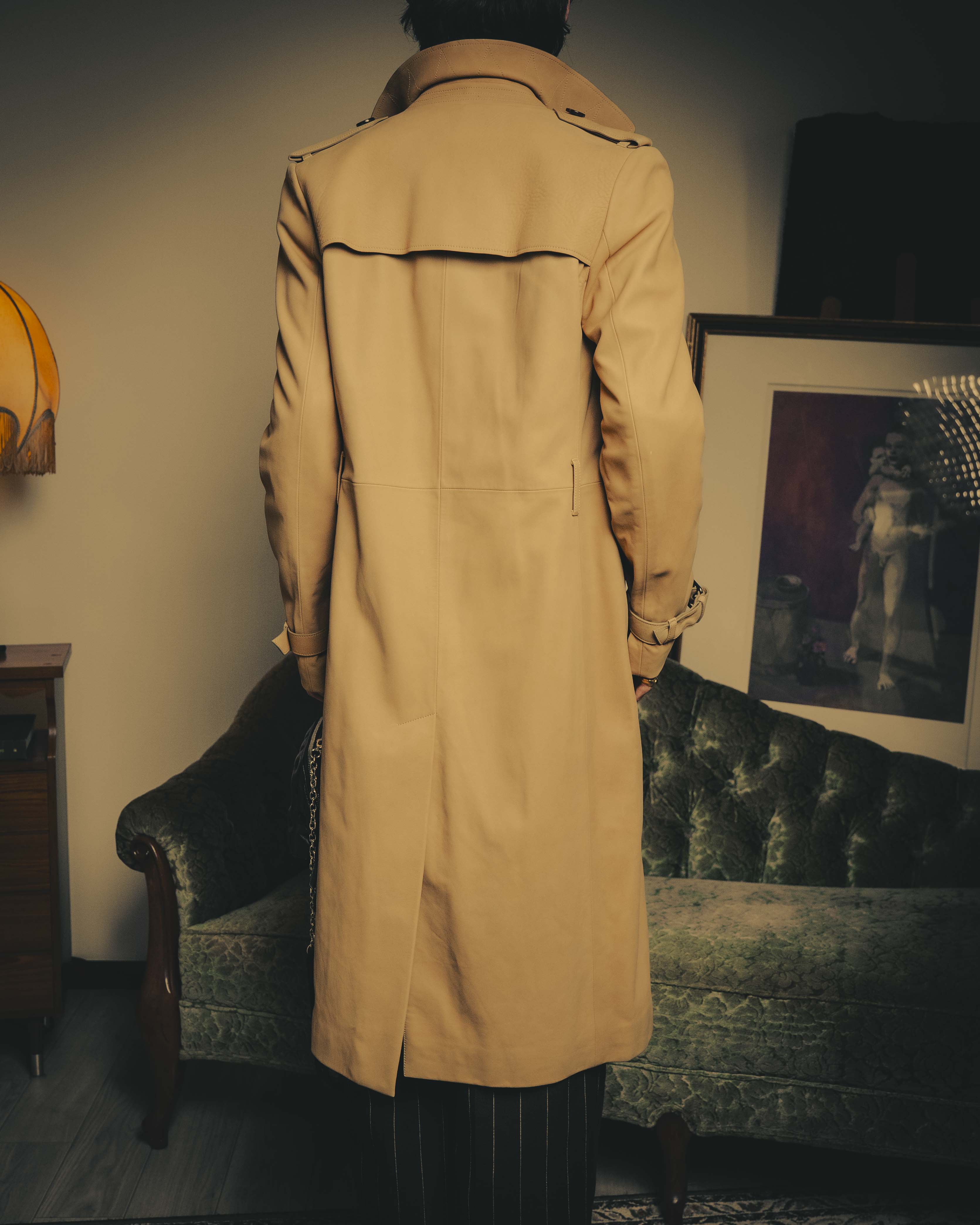 SPECIAL– “Maison Martin Margiela” 2012AW Leather trench coat with