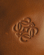 "LOEWE" 80s–00's logo embossed leather handbag