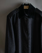 "GUCCI" 70's velvet collar design long coat