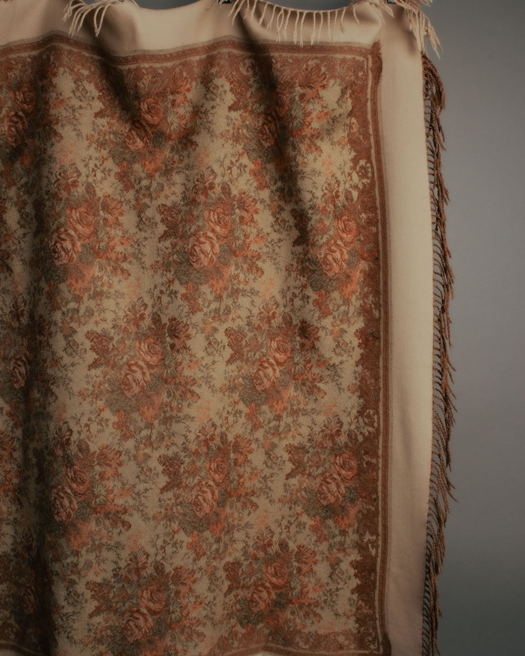 “Christian Dior“ 80’s-90’s Floral jacquard fringed stole