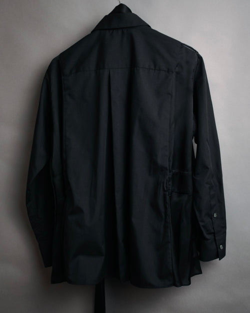 “sacai” 2020 Bow tie hybrid tuxedo shirt