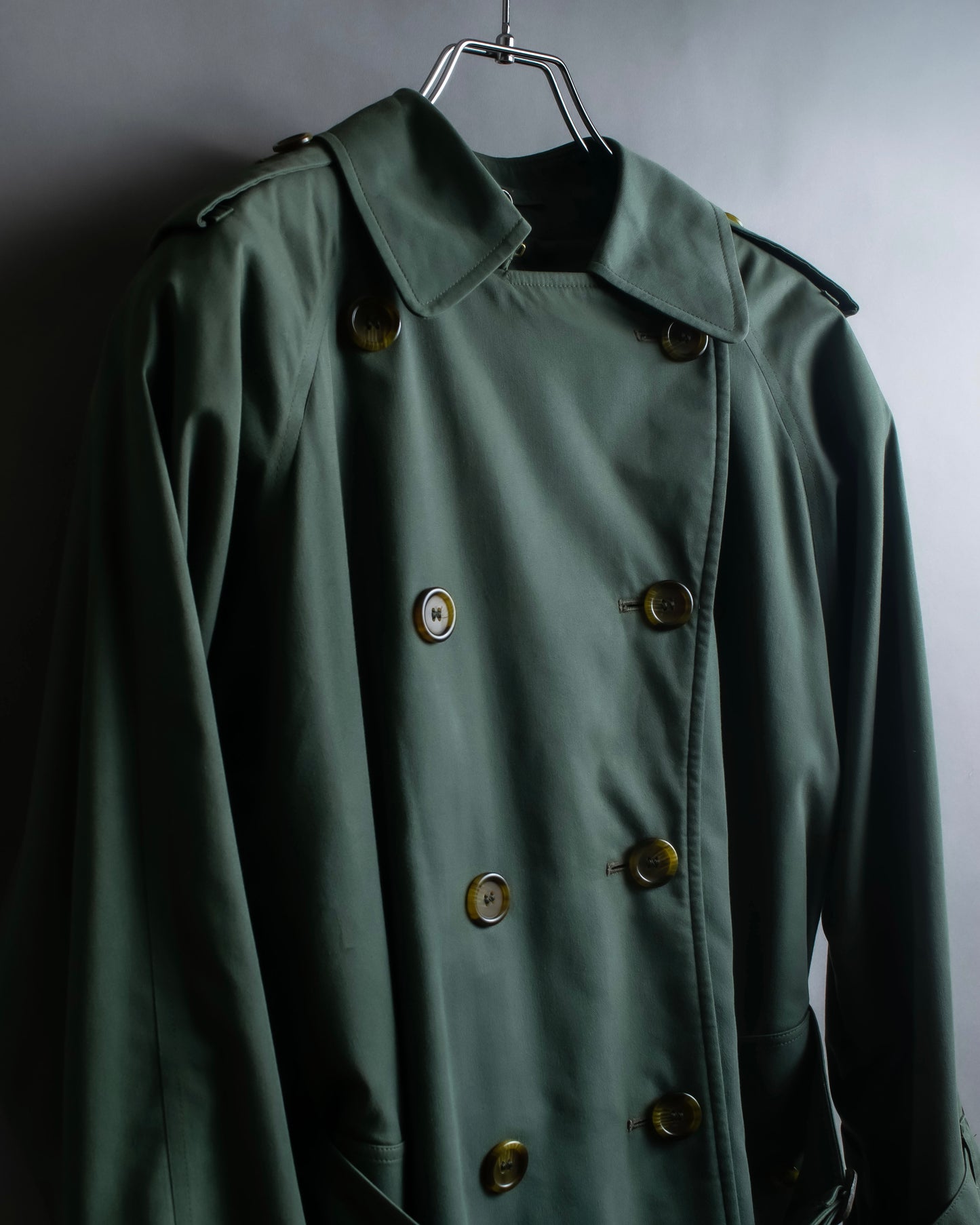 "BURBERRYS" Military detail oversized belted trench coat