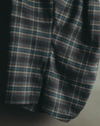 "BRUNELLO CUCINELLI" Late 90's-early 10's Soft wool plaid draped skirt