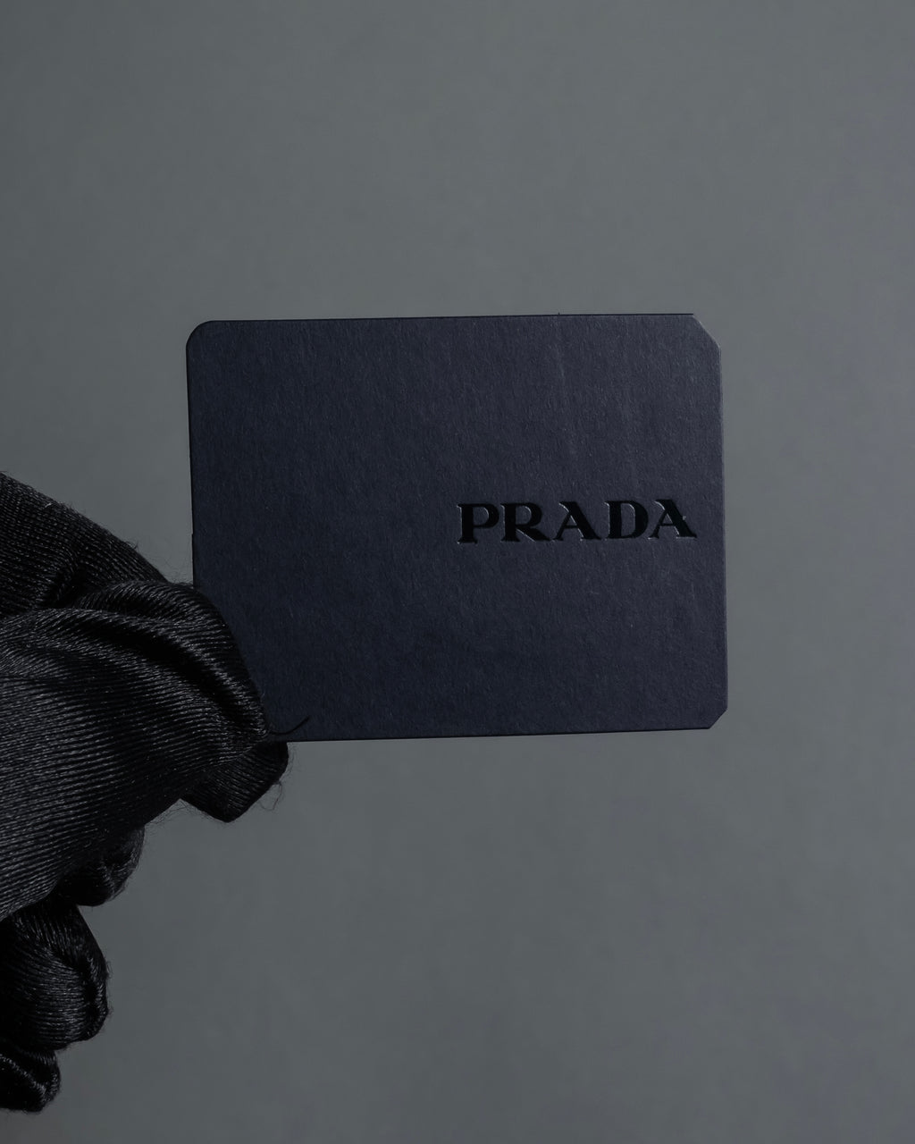 "PRADA" Logo engraved metal plate design leather bracelet