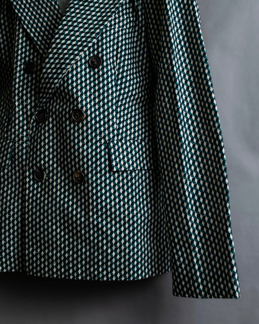 "MARNI" Geometric pattern double-breasted tailored jacket