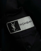 "YVES SAINT LAURENT" 00's shadow stripe pattern beautiful tailoring set up