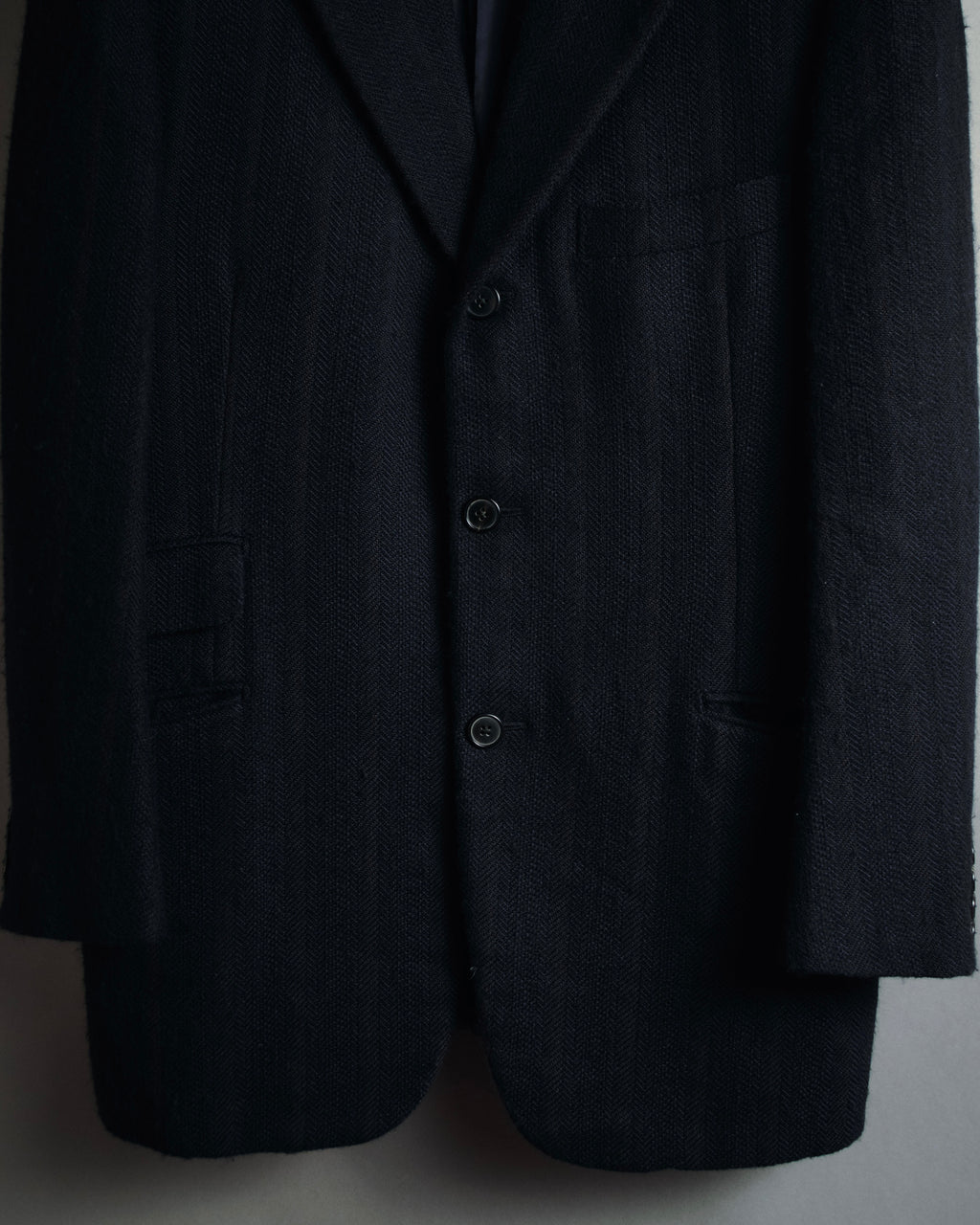 "HERMES" 90’s cashmere blend heritage vip limited tailored jacket