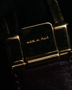 “CHANEL” 90’s Octagon buckle lizard leather belt