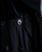 "TORUICHOU" Muffler-style collar military detail coat