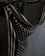 "JEAN PAUL GAULTIER" Classical dot pattern silk scarf