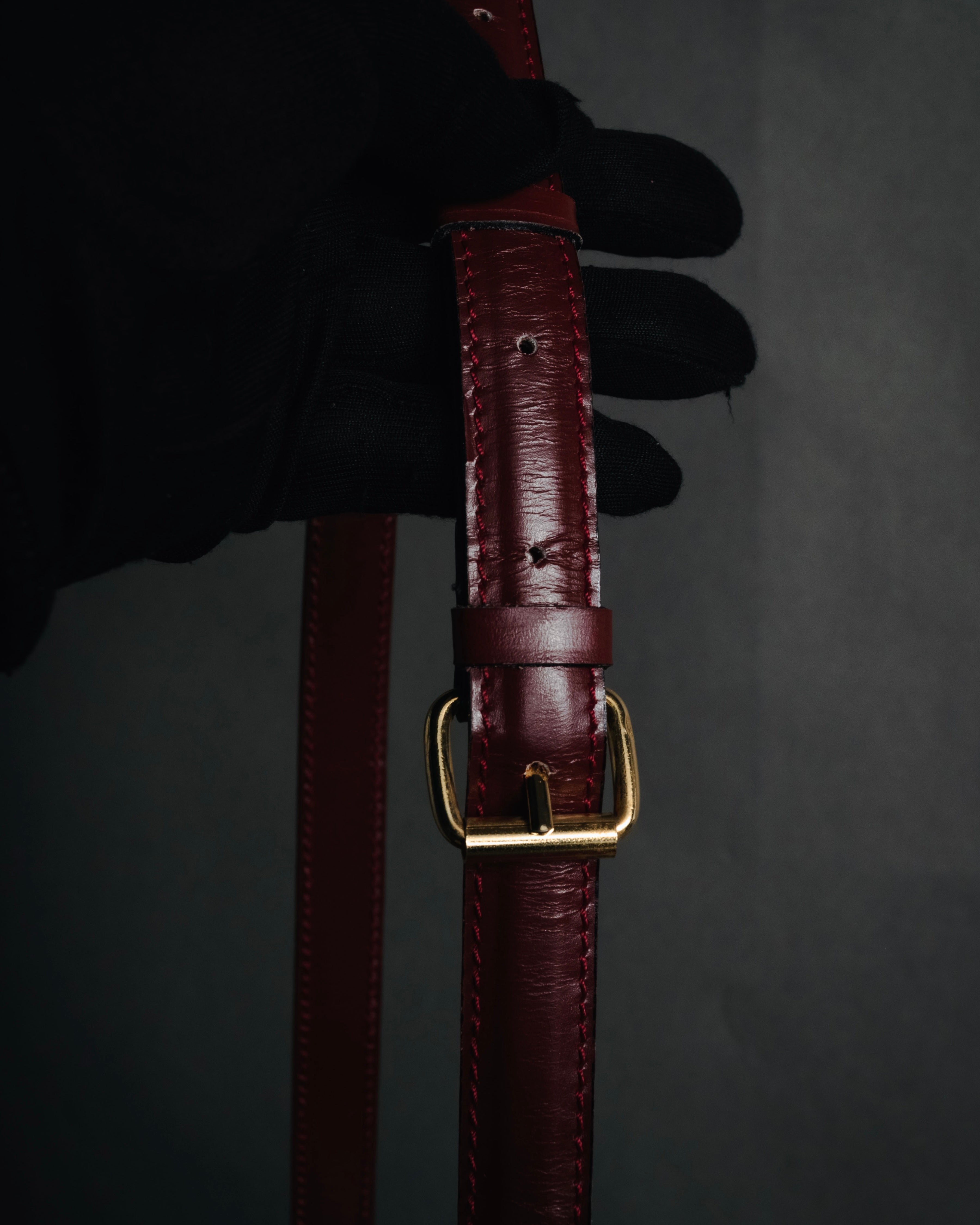 "CELINE" 2019-22 Heritage turn-lock box calf shoulder bag