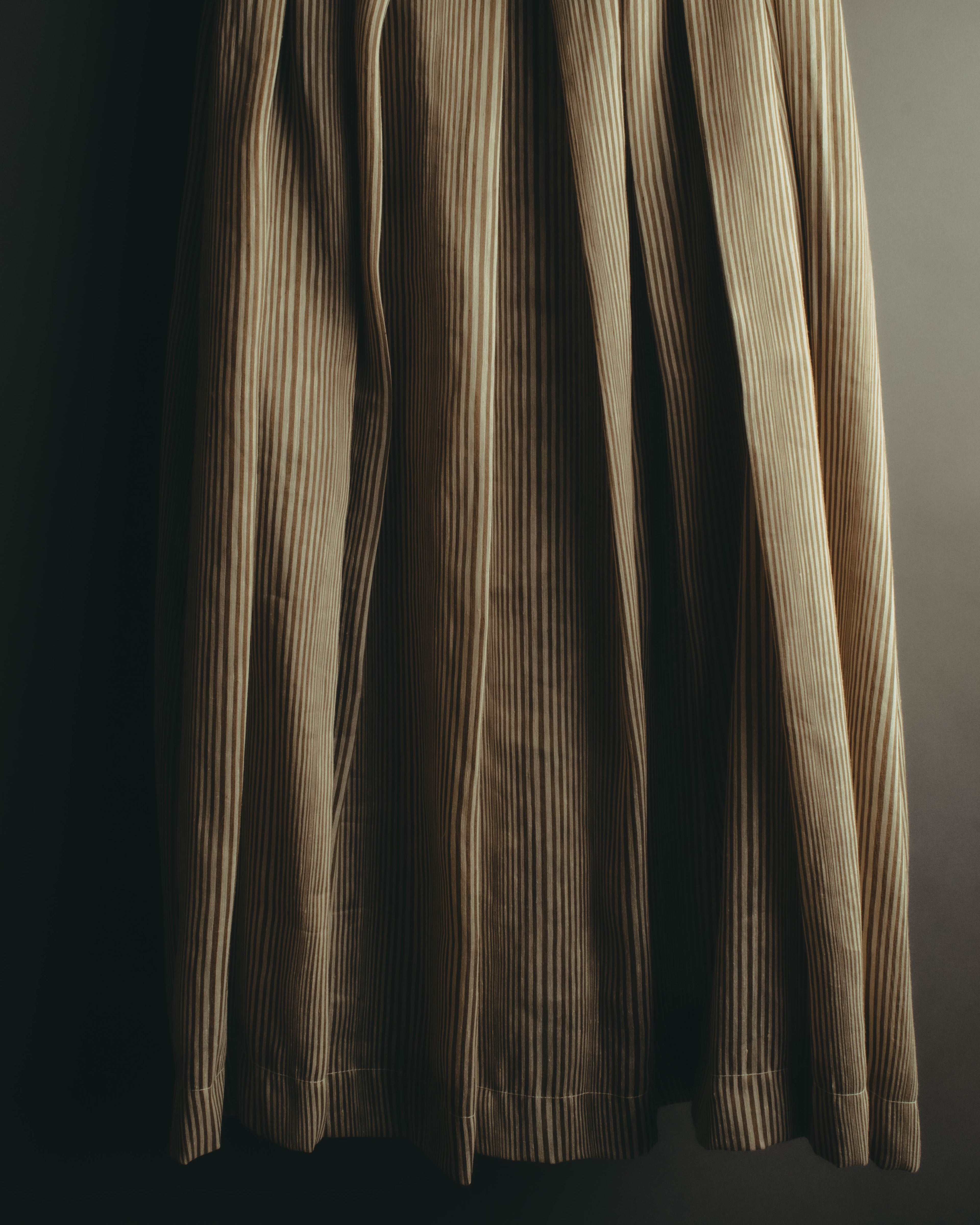"DESTREE" 2020's Striped linen blend maxi skirt