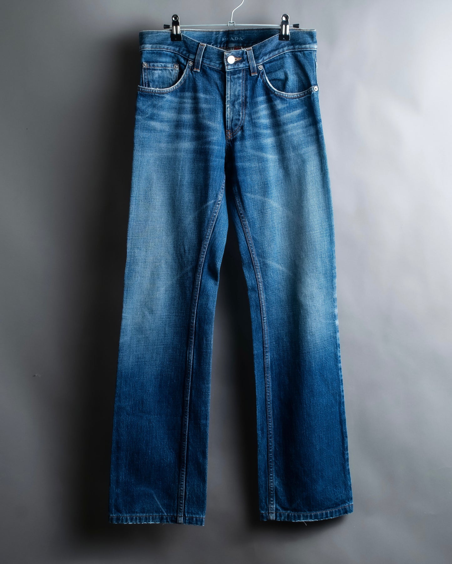 "PRADA" Vintage style three dimensional cut jeans