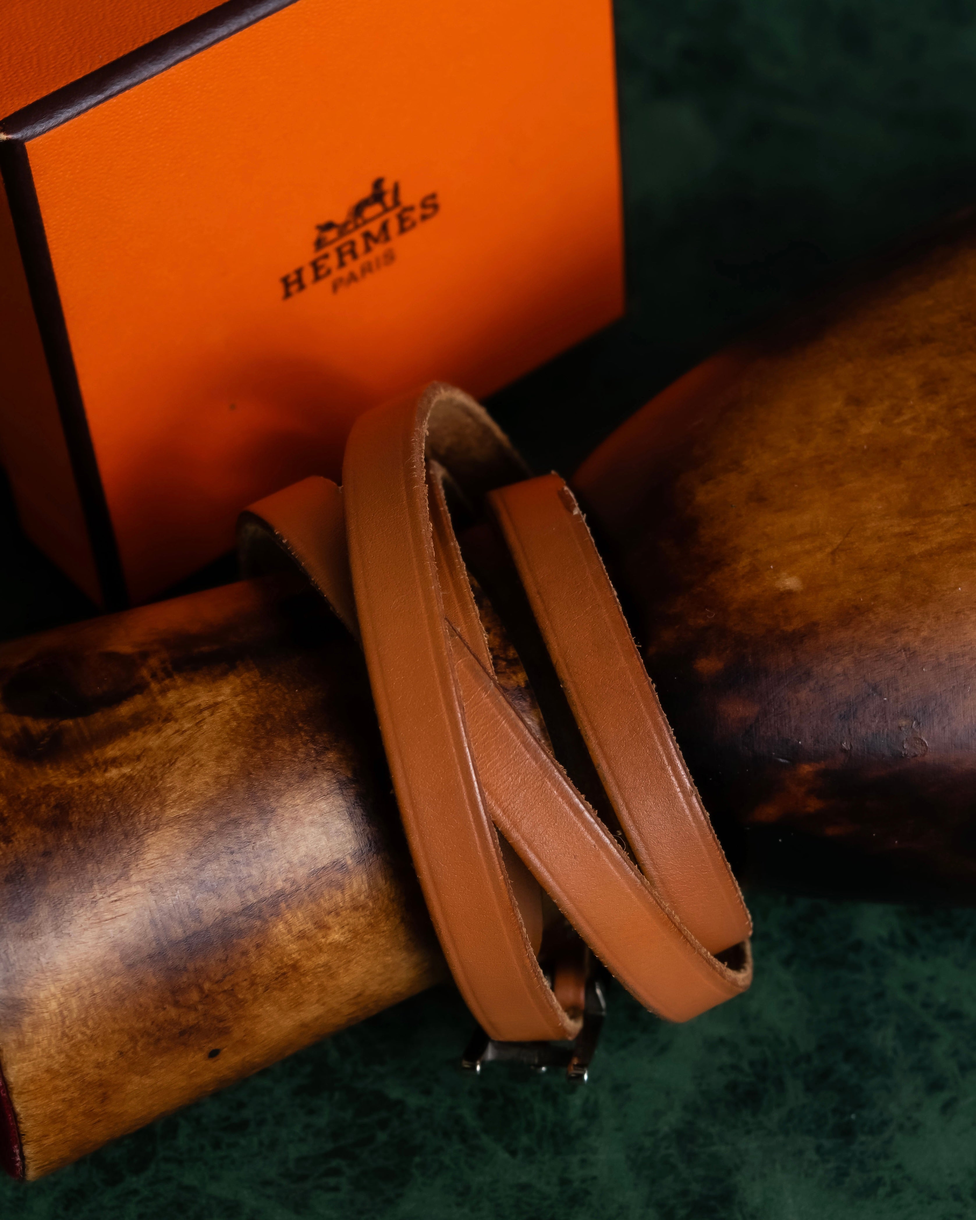 "HERMES" API Doubletour layered design belt bracelet