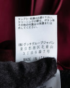 "GUCCI" Beautiful burgundy color silk bowtie shirt