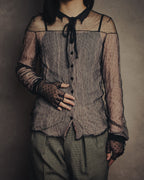 -SPECIAL- “CHANEL” 2014-2019 Sheer lace bow blouse