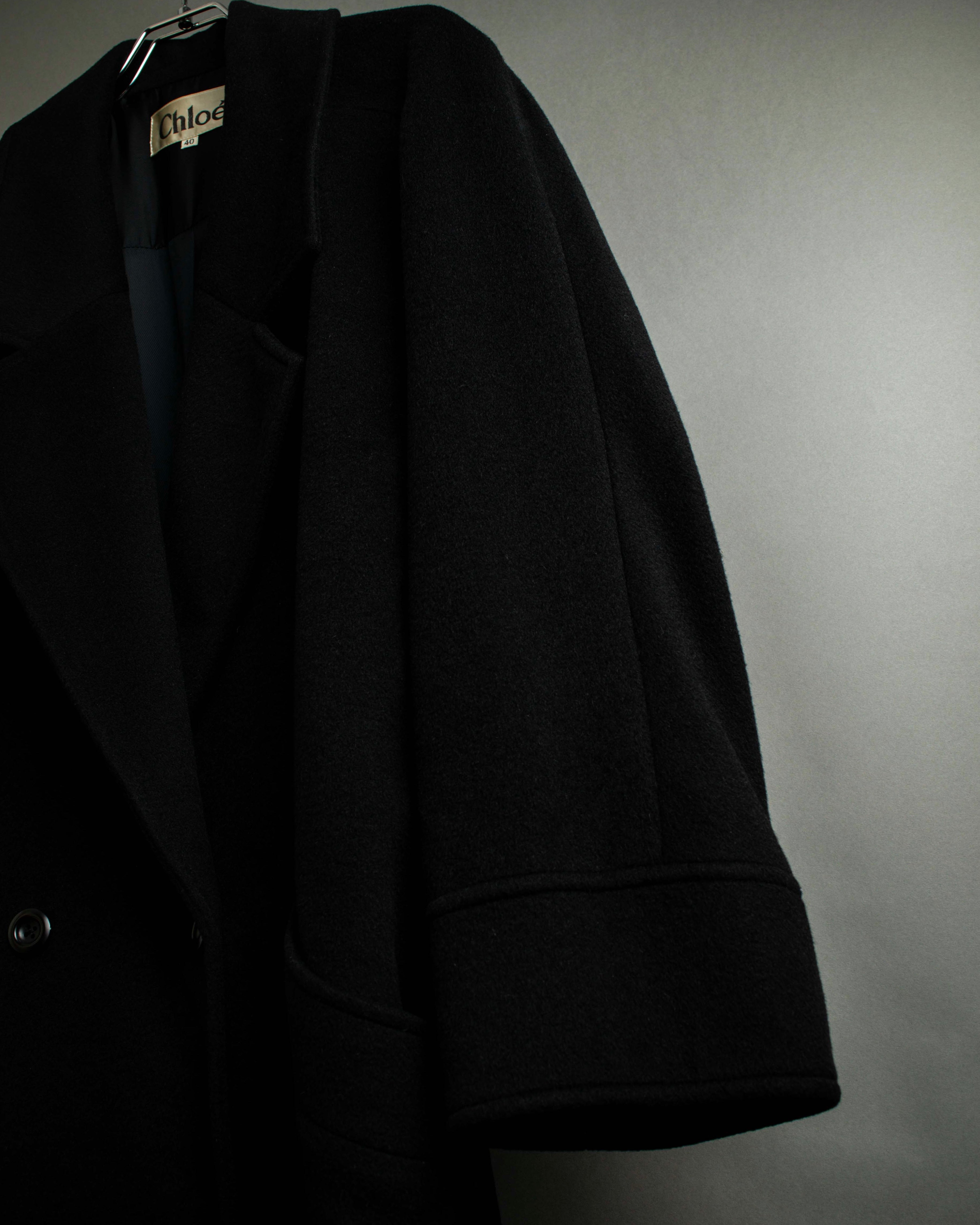 "Chloe" Peak lapel classically tailored chester coat
