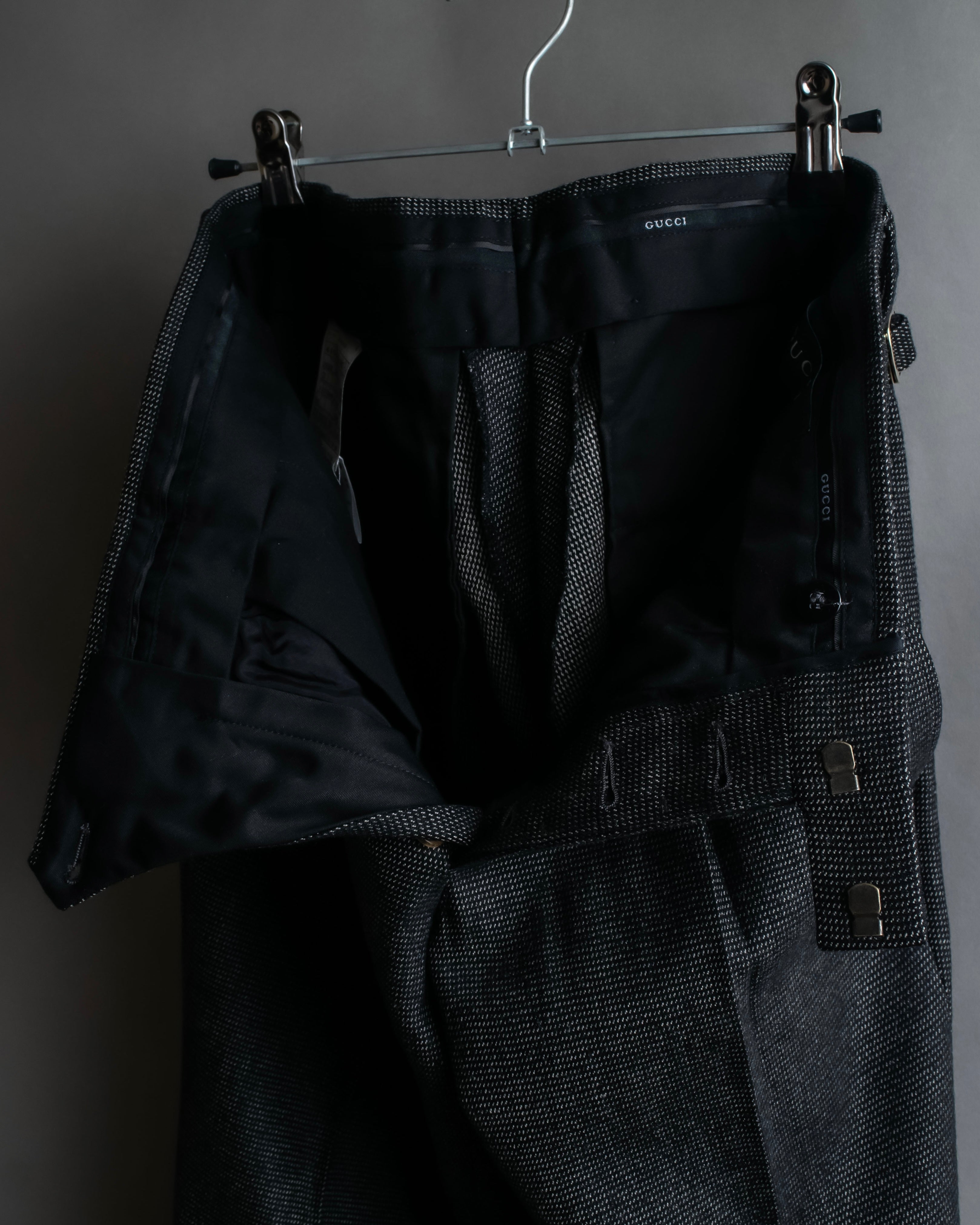 "GUCCI" 90's Tom Ford period bird eye weave set up